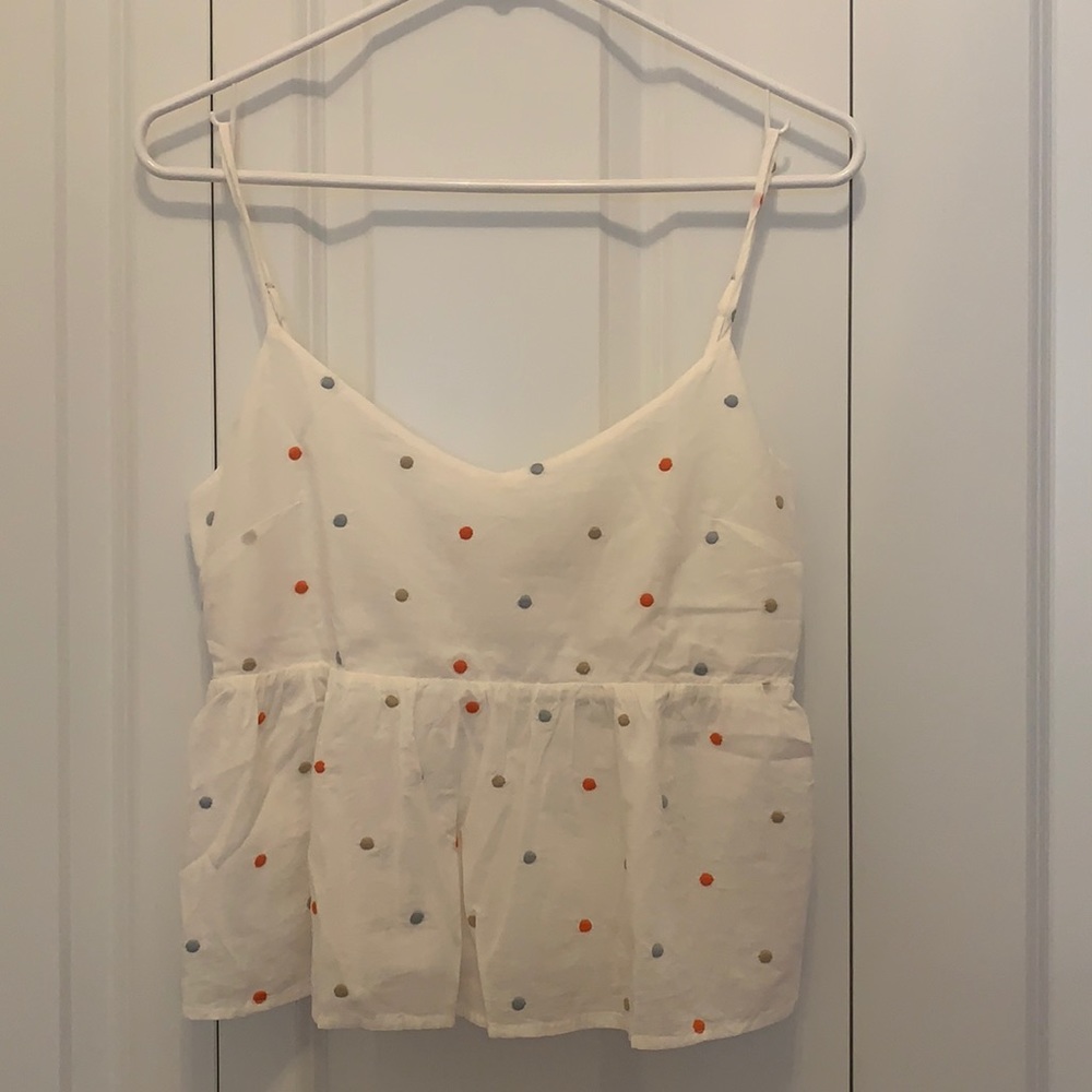 Lush polka dot tank top cami size small